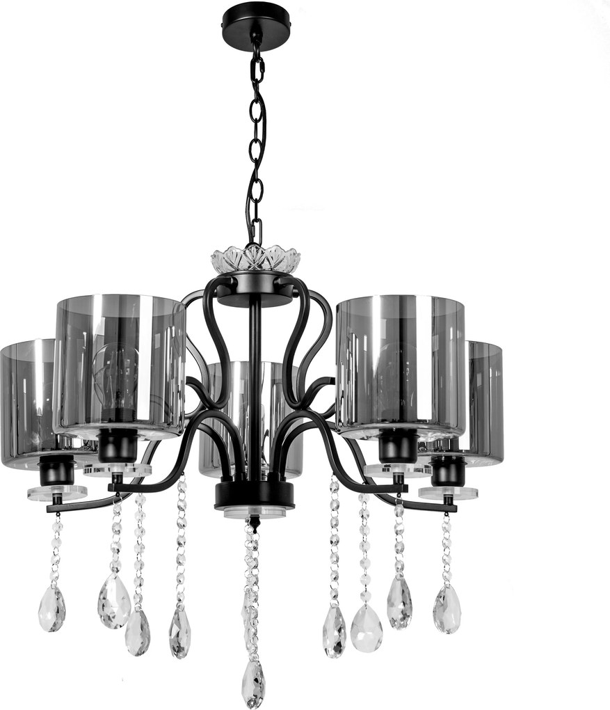 Hanglamp met APP958-5CP-kristallen