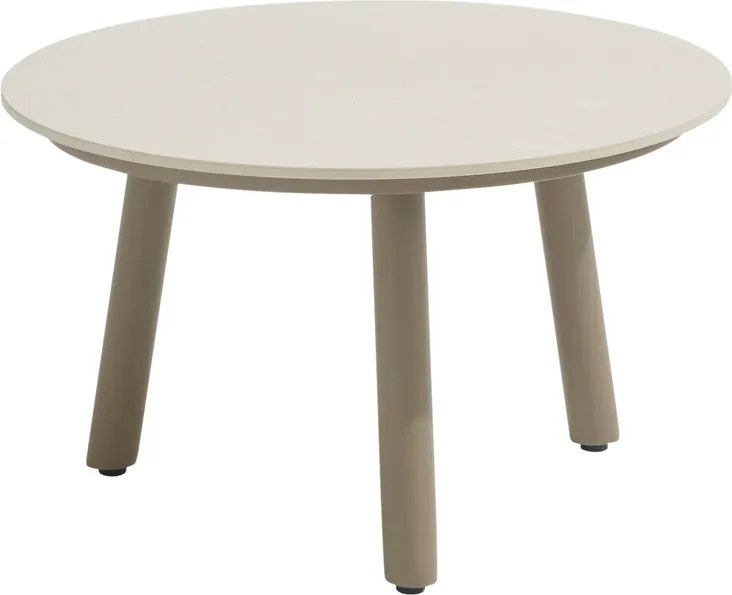 Taste by 4 Seasons Salute salontafel Mocca met rond keramisch tafelblad Ø 60 cm (H 35 cm) Loungetafel beige weerbestendig