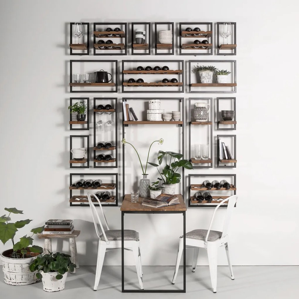 DTP Home Winemate Natural Type B Wijnrek Aan De Wand - 35x25x35cm.