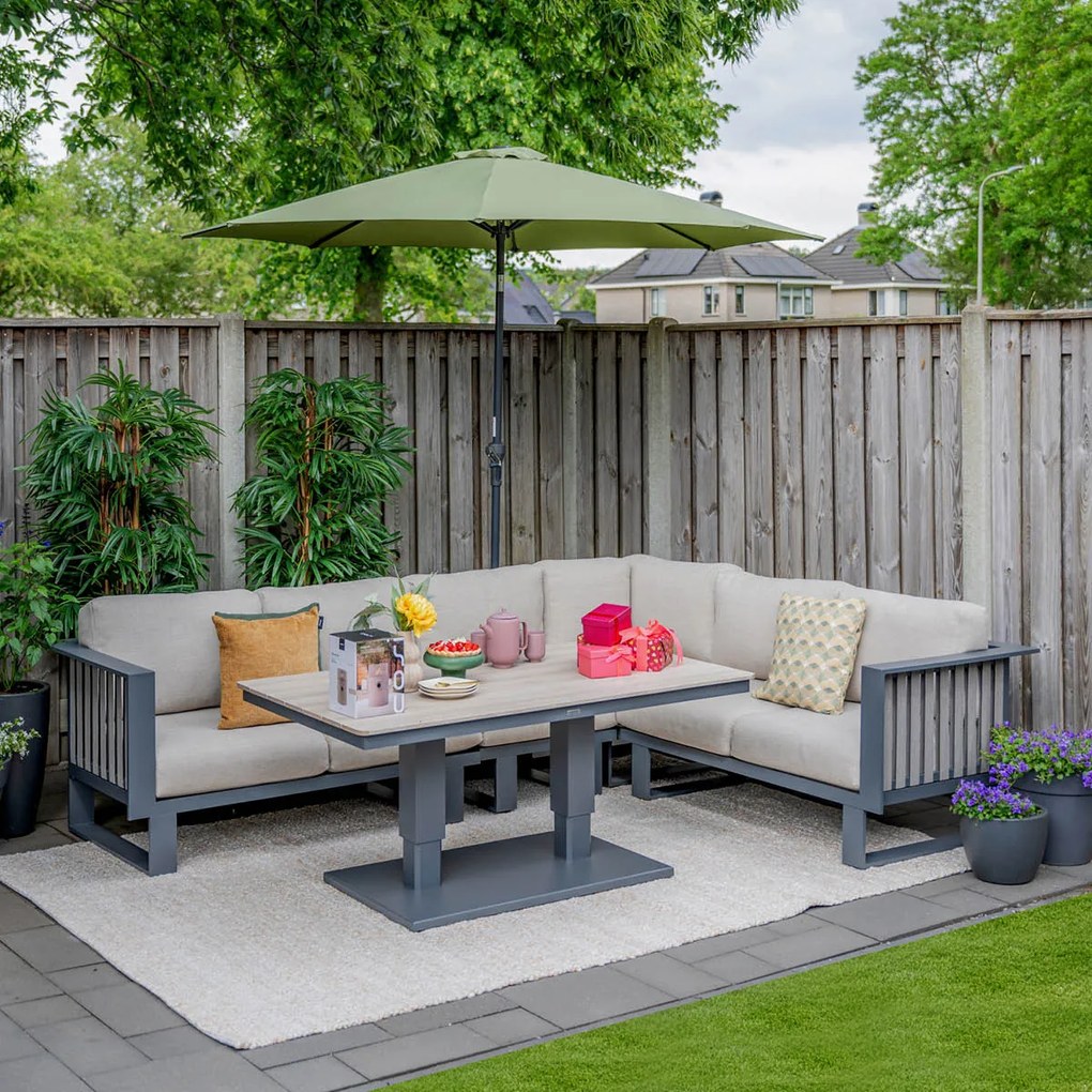 Garden Impressions Gabon loungeset hoek 4-delig rechts - sandstone