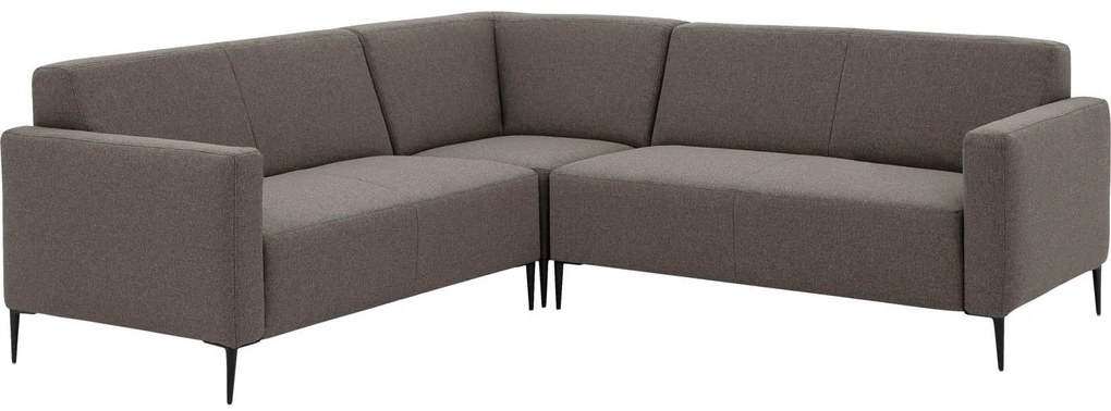 Goossens Key West bruin, stof, 2-zits, modern design