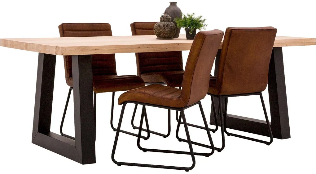 Goossens Eettafel Blade, Strak blad 220 x 100 cm 6 cm dik