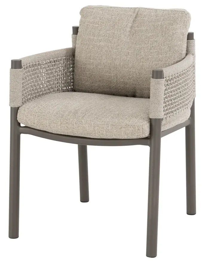 4 Seasons Outdoor Savanne tuinset terre met Prado tafel met keramisch blad 300 cm Tuinset bruin weerbestendig