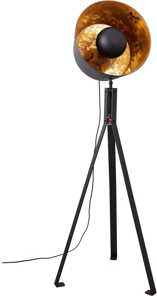 Van De Heg | Iluce Golden Globe vloerlamp breedte 50 cm, diepte 50 cm, hoogte 162 cm zwart, goudkleurig vloerlampen metaal verlichting vloerlampen