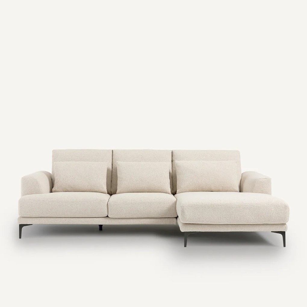 Zitbank met hoek rechts in bouclé, Marsile