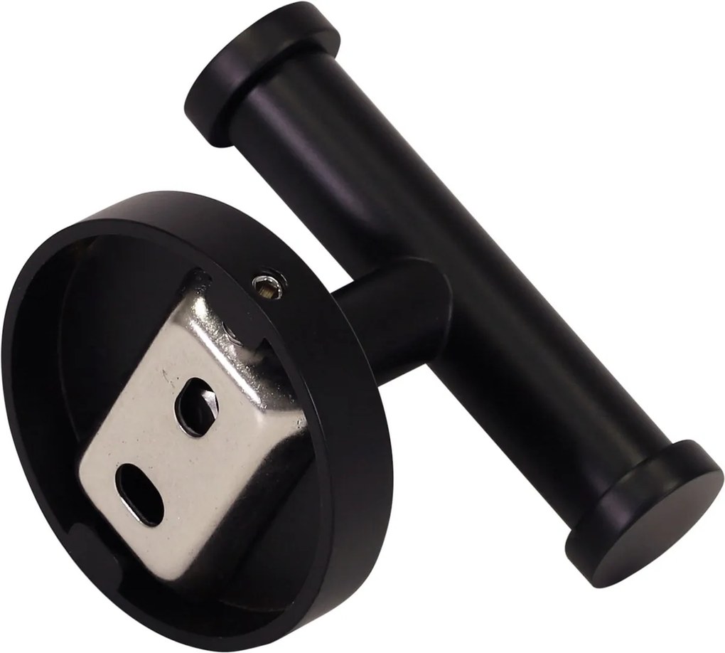 Plieger Vigo handdoekhaak dubbel mat zwart