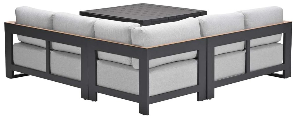 Garden Impressions Malakka lounge dining set 4-delig - valley sand - light teak look