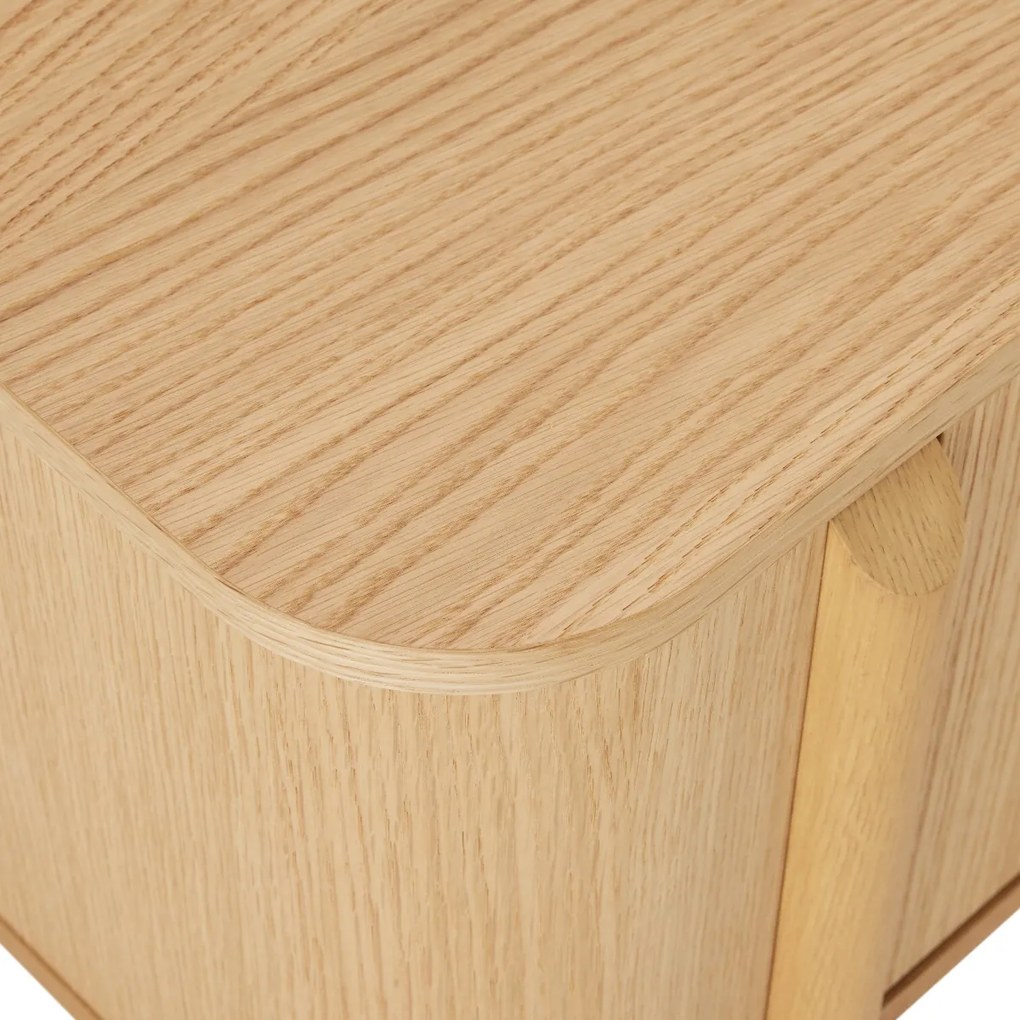 Eiken Tv-meubel Scandinavisch 200 Cm - 200x42x50cm.