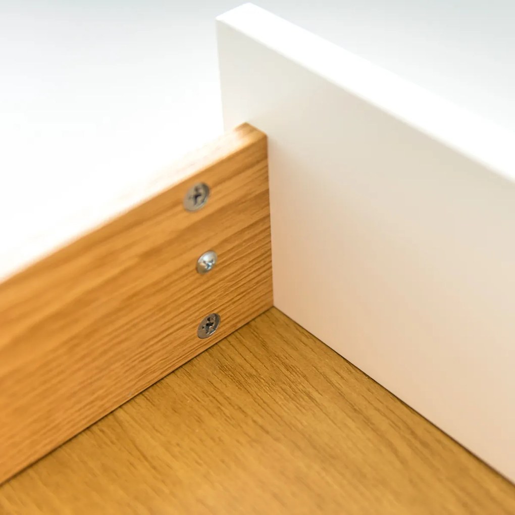 Tenzo Bess Dressoir Scandinavisch Wit Met Eiken - 170x43x72cm.