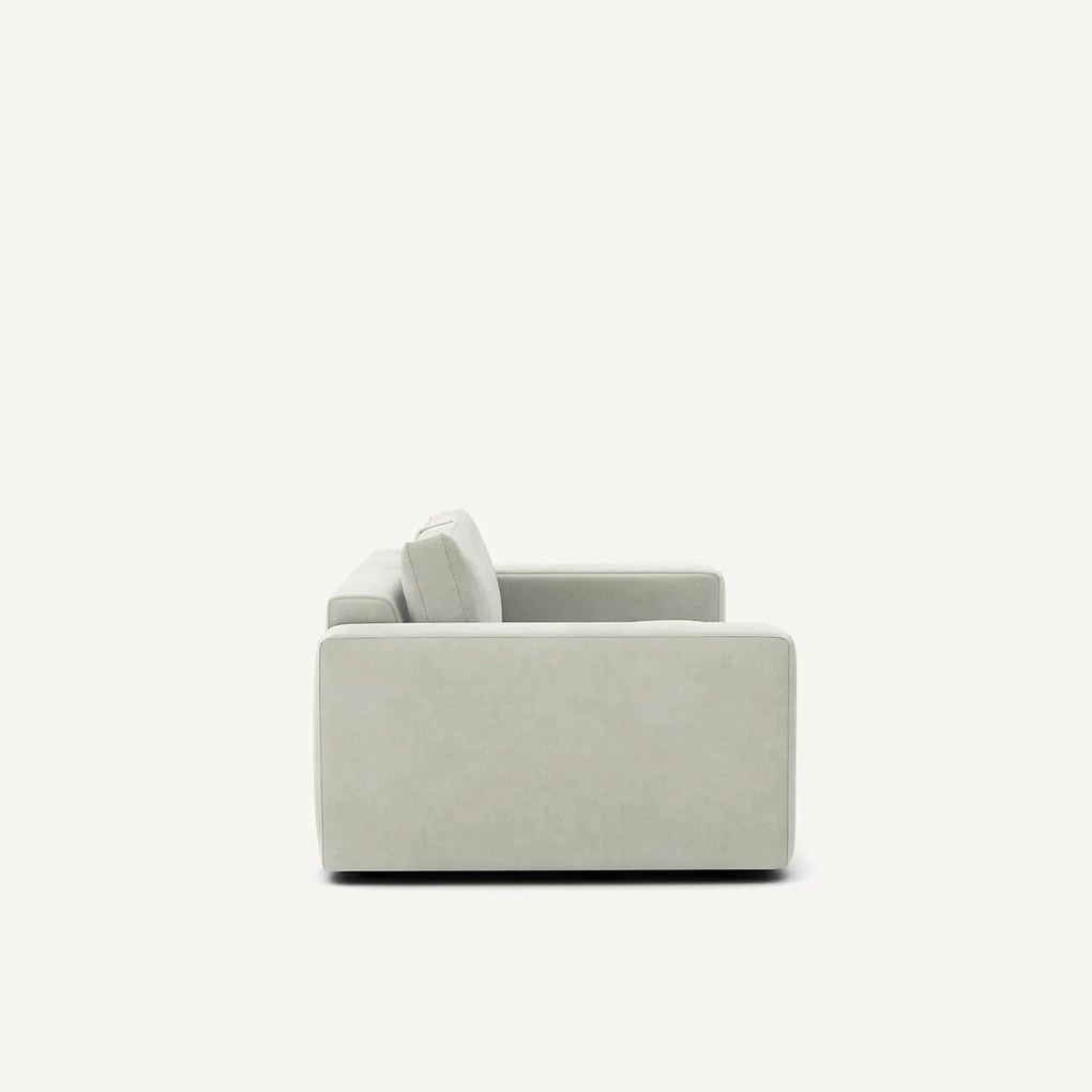 Compacte 3-zitsbank in stonewashed fluweel, SKANDER