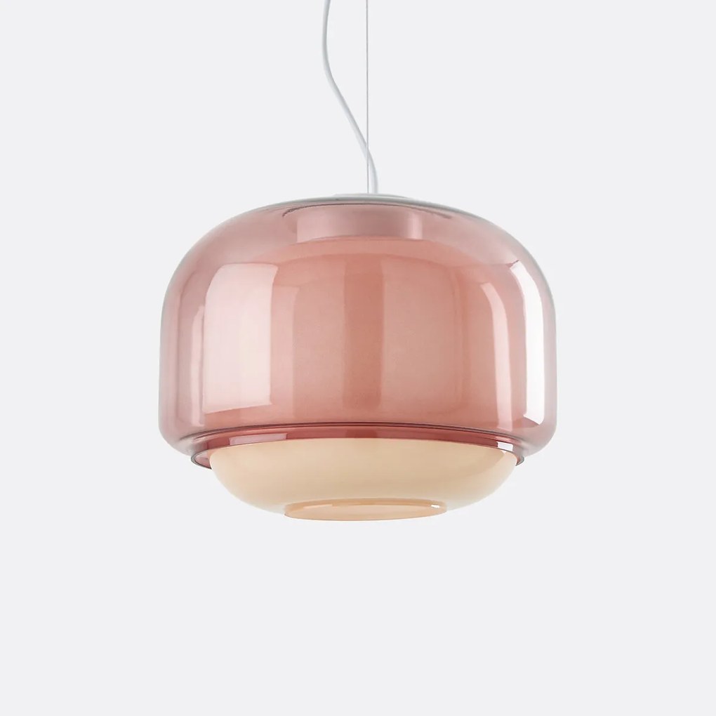 Hanglamp van gekleurd glas Ø30,5 cm, KINOKO