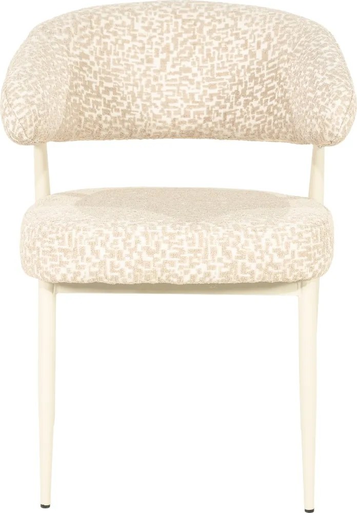 By-Boo Miso Eetkamerstoel Geometrische Print Beige