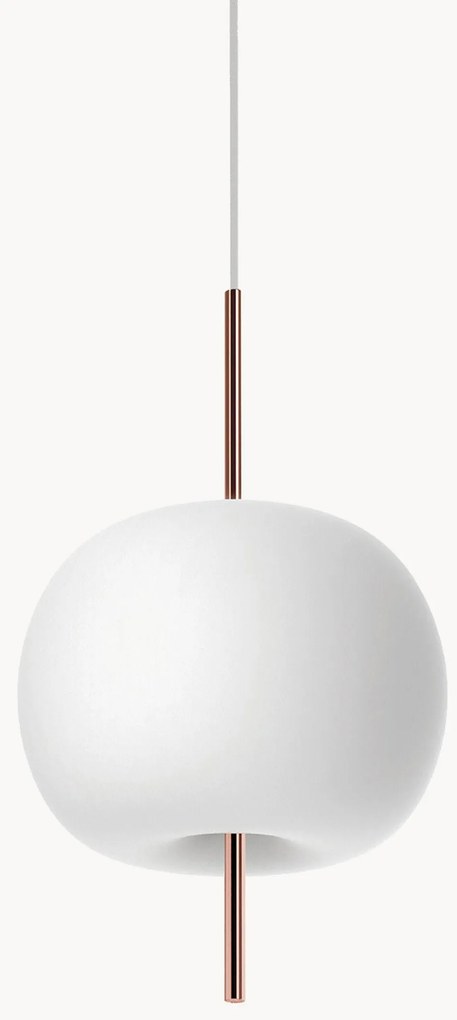 Dimbare hanglamp Kushi, mondgeblazen