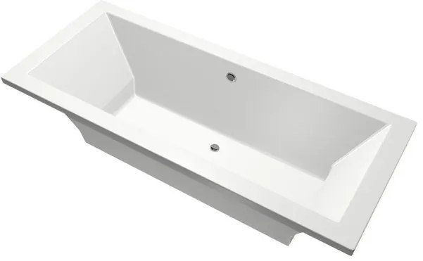 Xenz Society Duobad - 190x80x53 - afvoer Midden - acryl - wit 6885-01