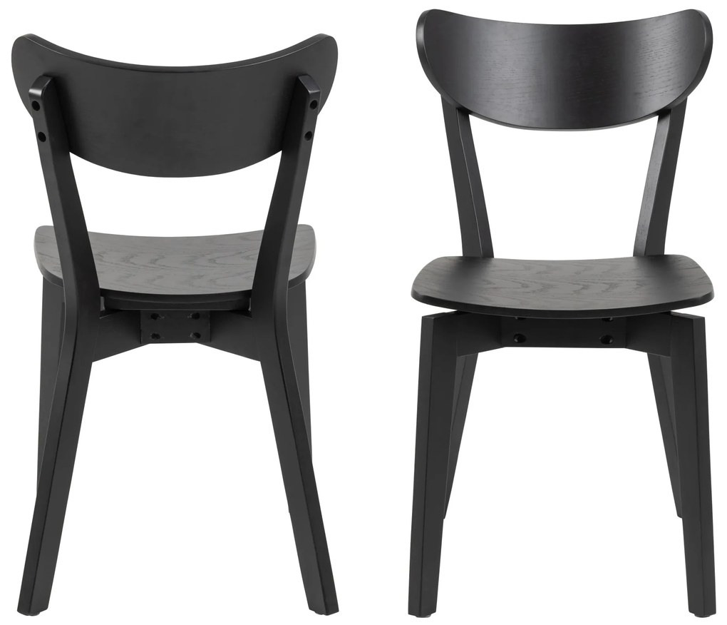 ROXY Zwart - HOUTEN STOEL VOOR WOONKAMER, EETKAMER, KEUKEN, RETRO