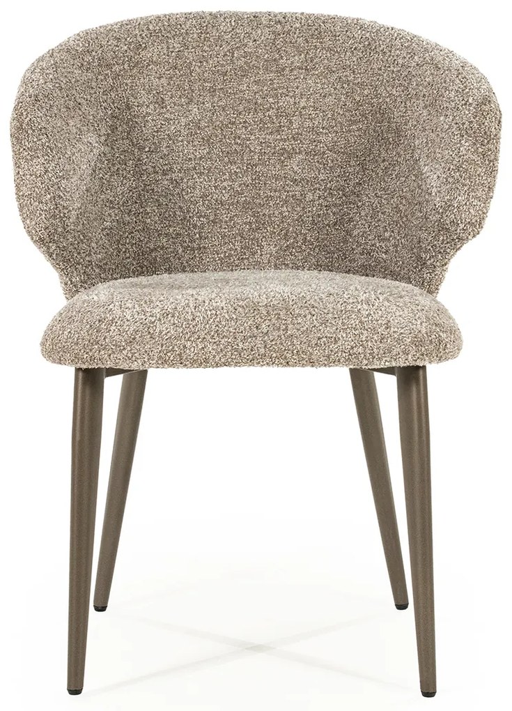 Eleonora Mateo Bruin Potige Eetstoel Taupe