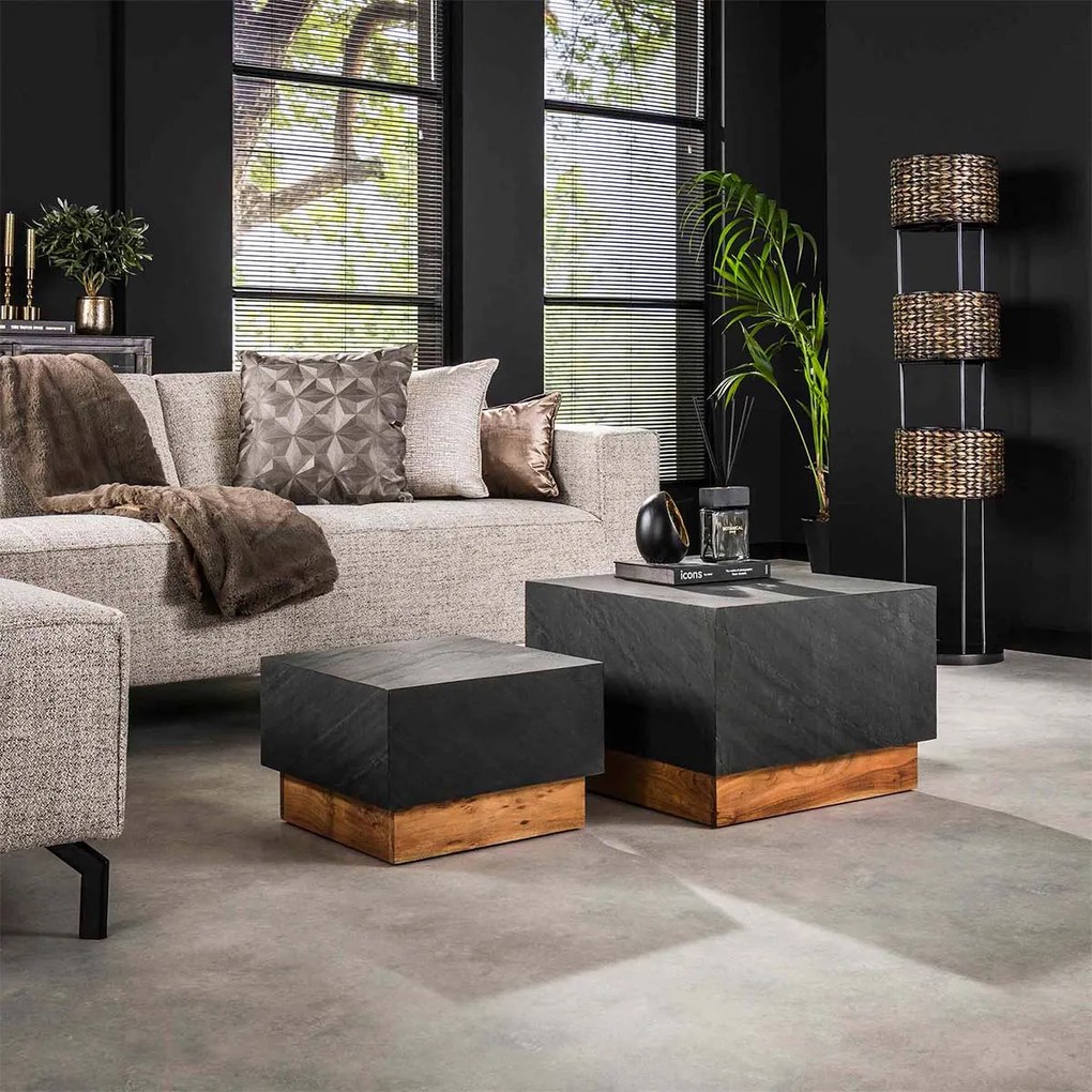 Leisteen Salontafel Set Van 2