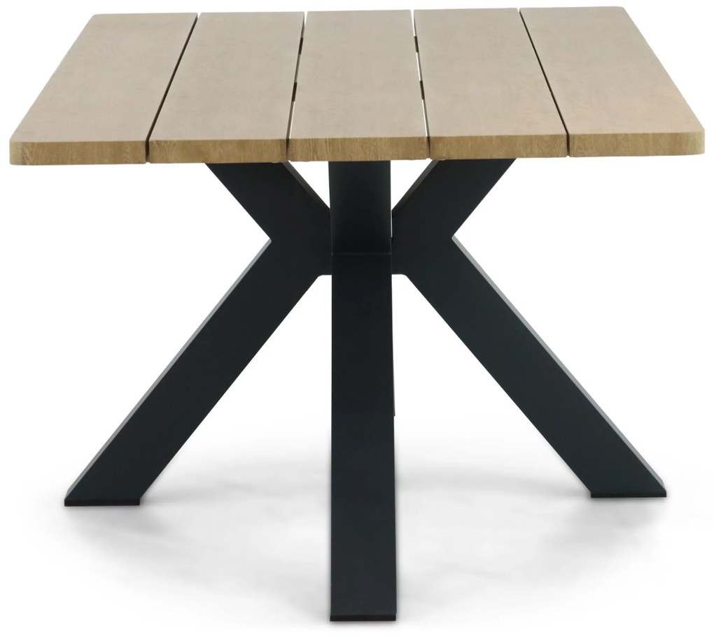 Dining Tuintafel rechthoekig 220 x 102 cm Aluminium Grijs Azzurro