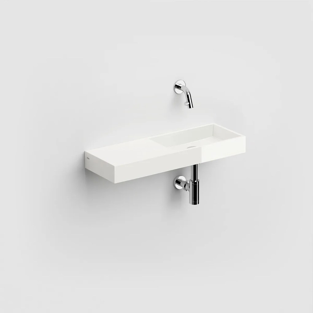 Clou Mini Wash Me fontein mineraalmarmer links 56cm wit glans