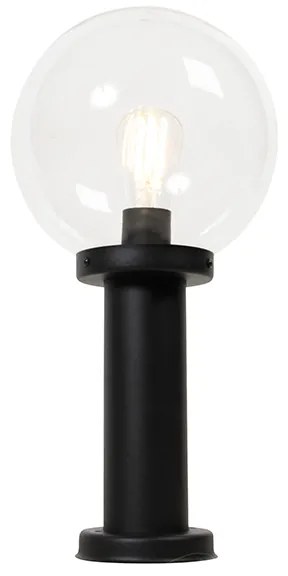 Staande buitenlamp zwart met kunststof bol 50 cm IP44 - Sfera