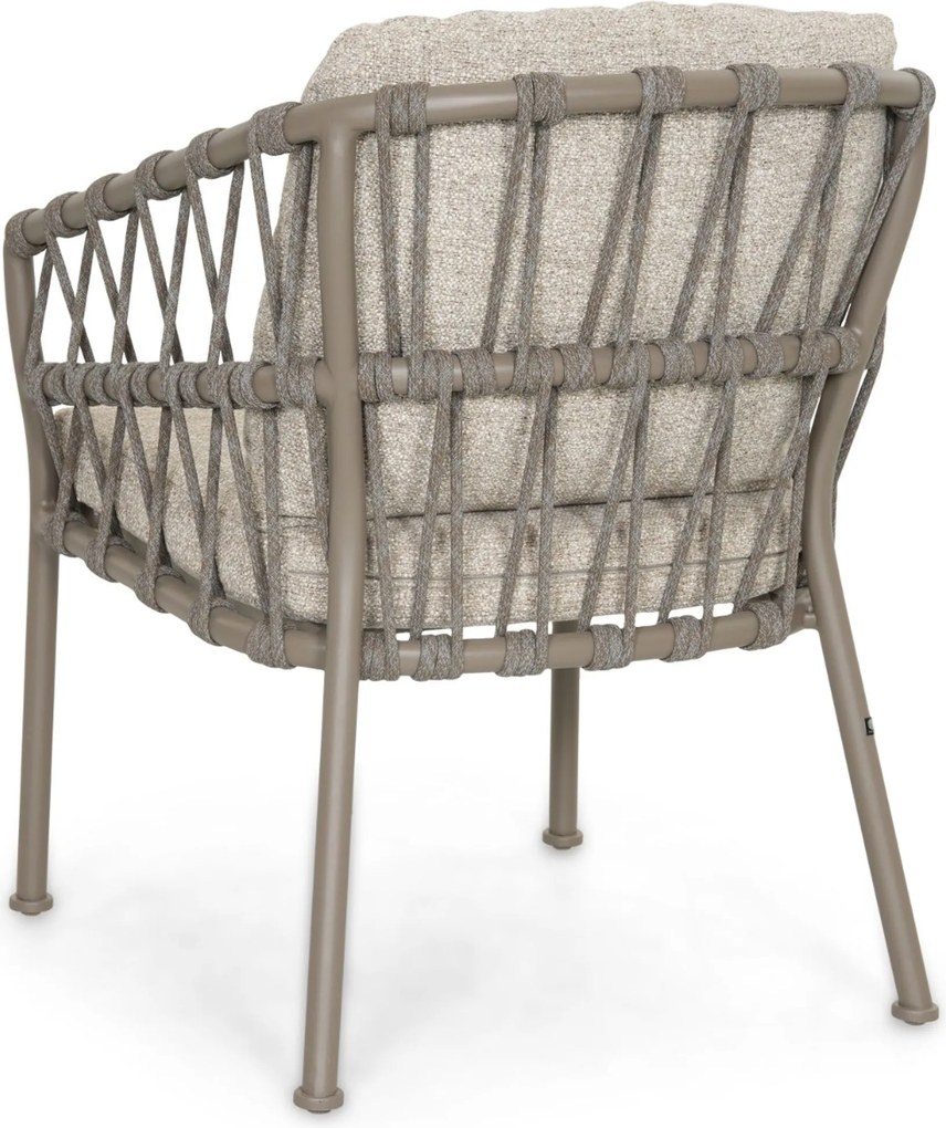 Tuinset Ronde Tuintafel 4 personen 140 cm Rope Taupe Santika Furniture Santika
