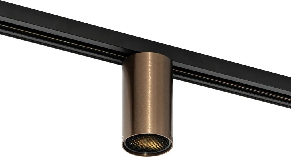 Moderne spot donker brons voor railsysteem 1-fase GU10 35mm - Iconic Ruby Honey