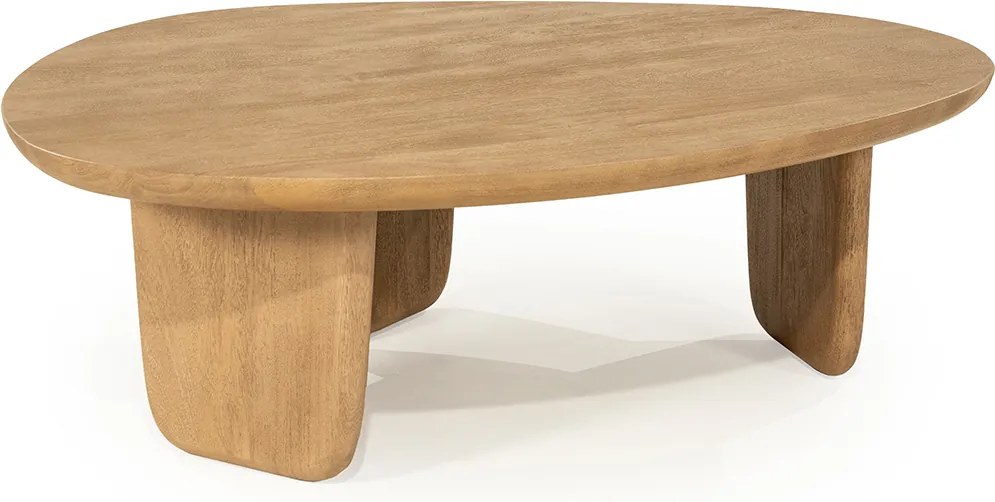 Lage 3-poot Salontafel Eiken - 100 X 85cm.