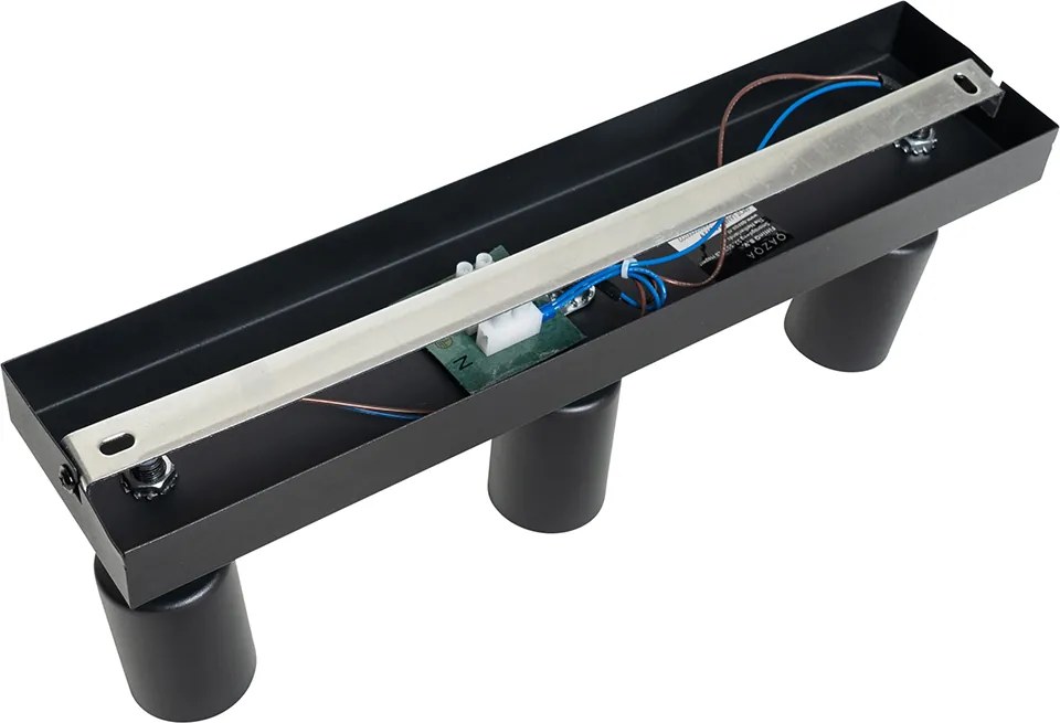 Moderne spot zwart rechthoekig 3-lichts - Facil