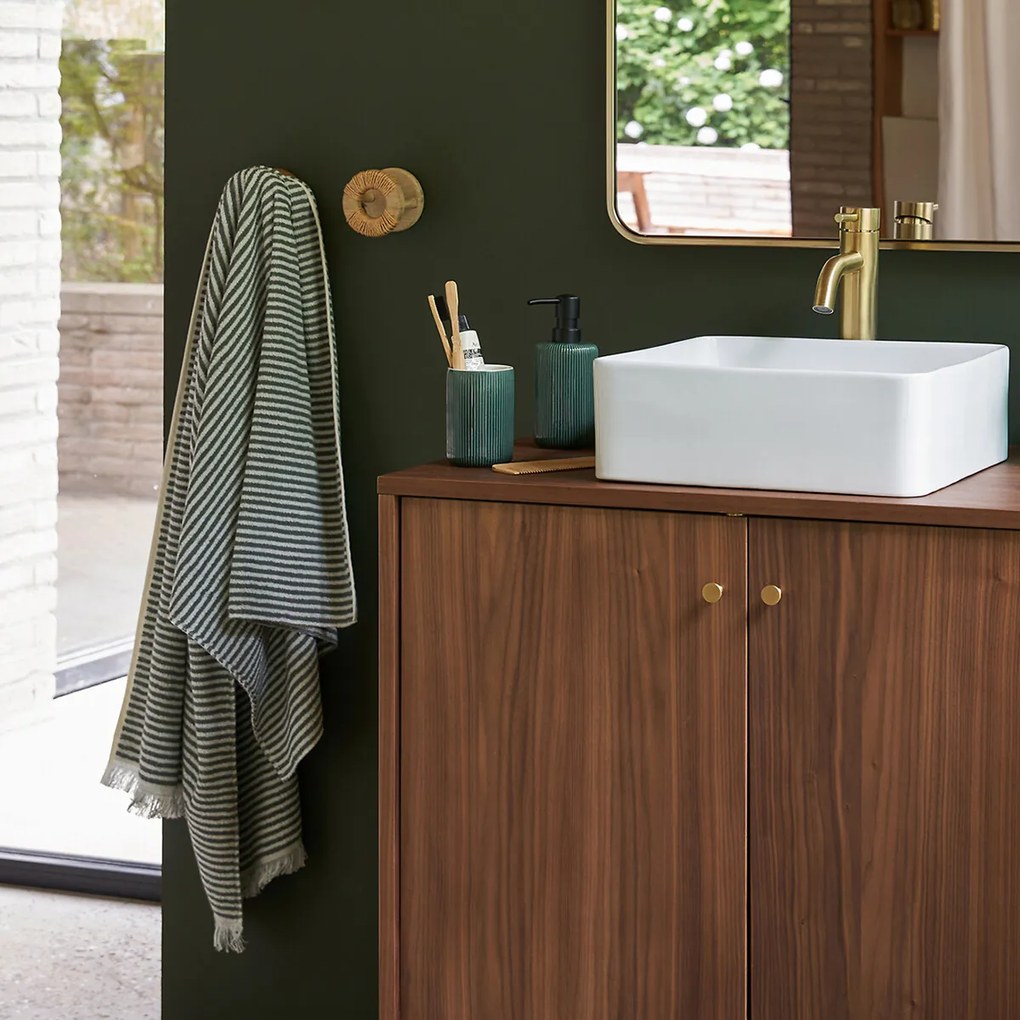 Gestreept badlaken in badstof Malo