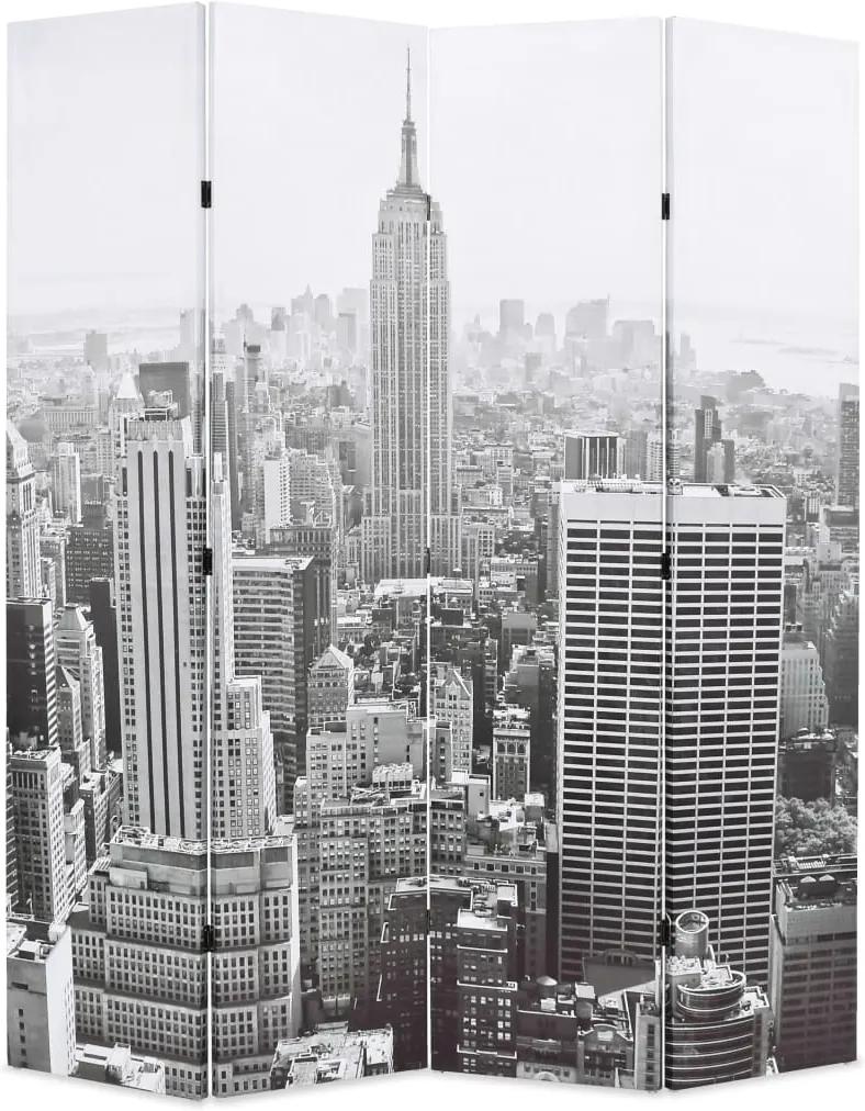 Kamerscherm New York bij daglicht 160x170 cm zwart en wit