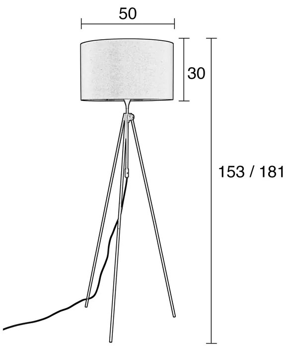 Zuiver Lesley Vloerlamp Zwart