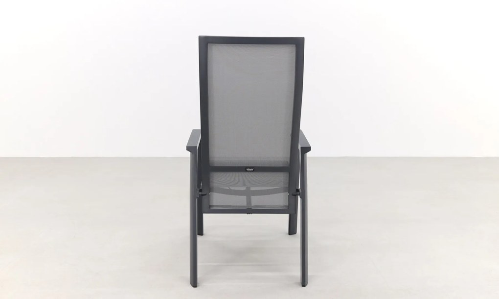 Azoren dining tuinstoel verstelbaar (incl. kussen) - Antraciet