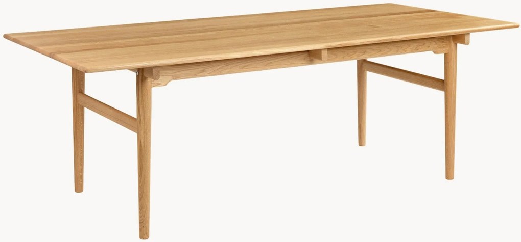 Eettafel Ch327 van eikenhout, 248 x 62 cm