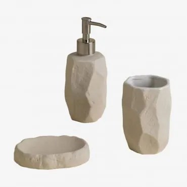 Rixten Gres Badkamer Set Wit - Sklum