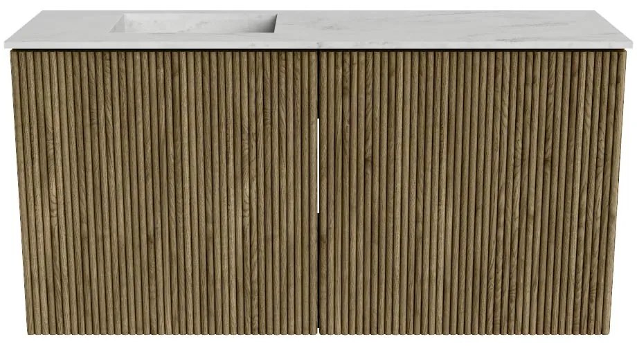 Mondiaz Joya DLux 80cm toiletmeubel dusk met wastafel faye links 1 kraangat opalo