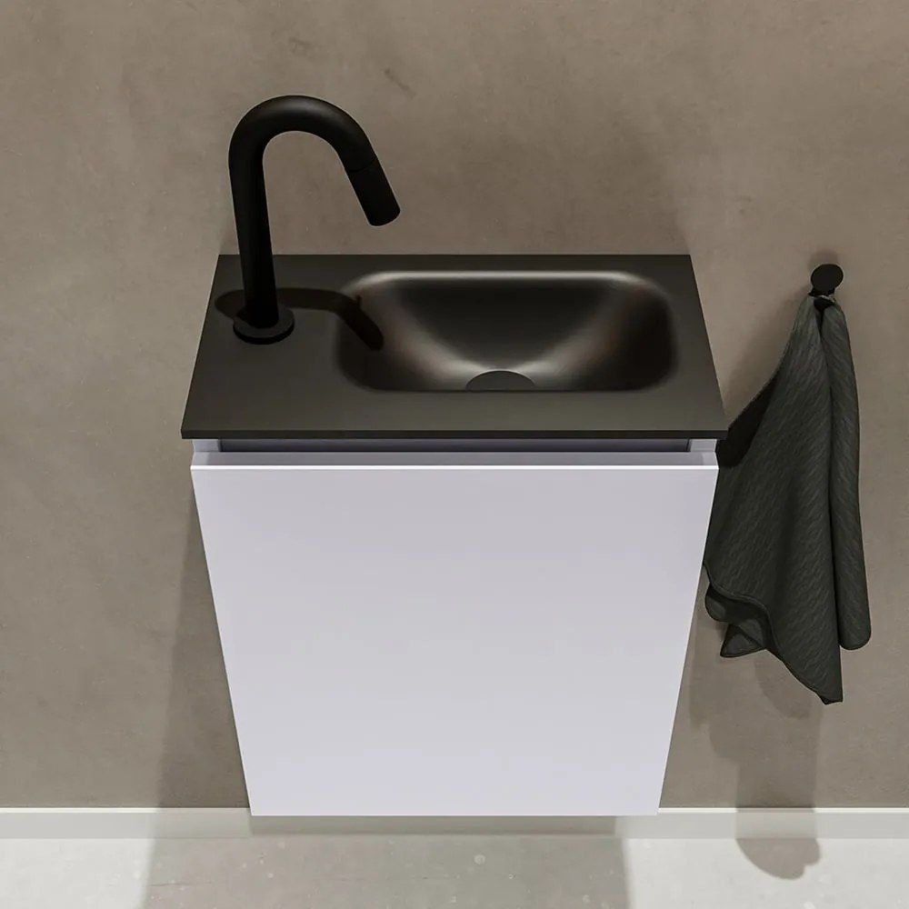 Mondiaz Ture 40cm toiletmeubel cale met wastafel urban rechts 1 kraangat