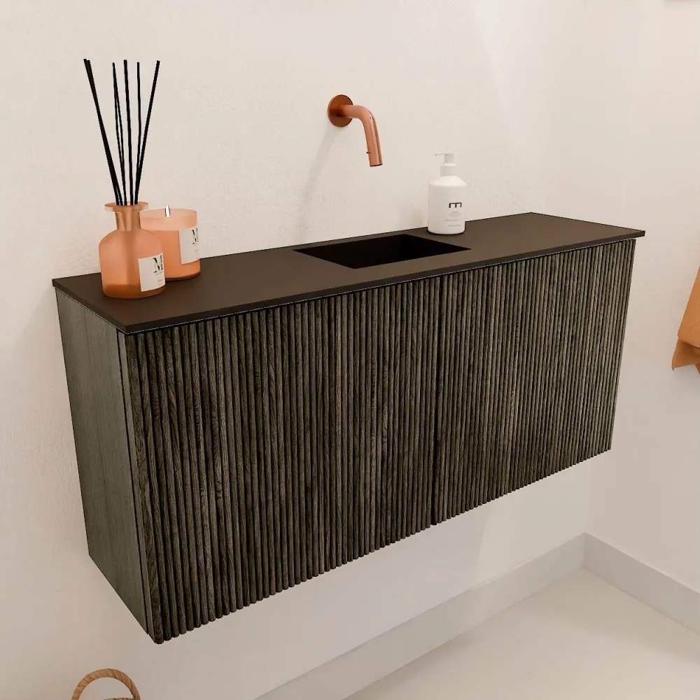 Mondiaz Joya 90cm toiletmeubel shadow met wastafel faye midden zonder kraangat urban