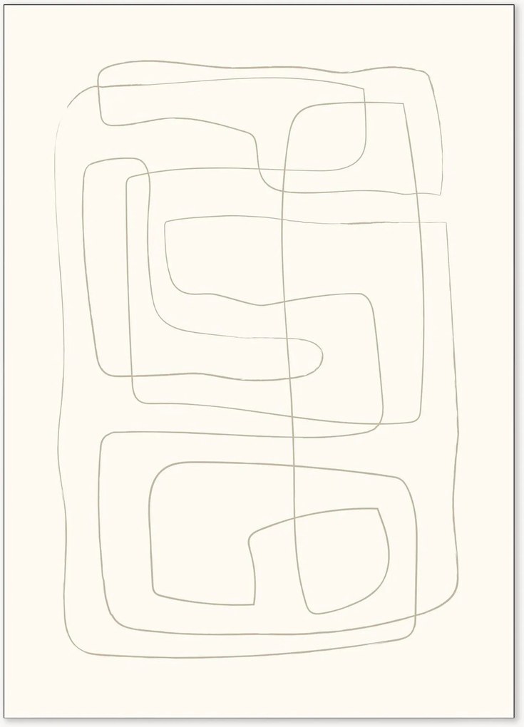 Ingelijste print Lines 01