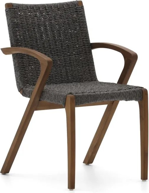 Dining tuinstoel | Bellagio  Tredozio | Wicker (vlechtwerk) | Natural Teak | Kees Smit Tuinmeubelen