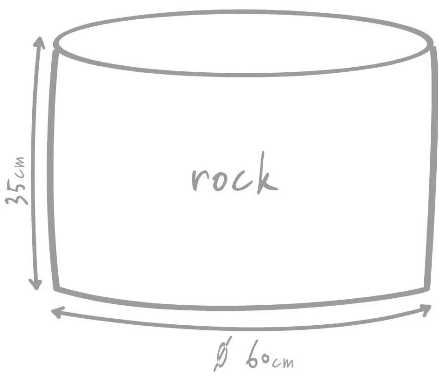 Poef Rock Plus Outdoor - Rood