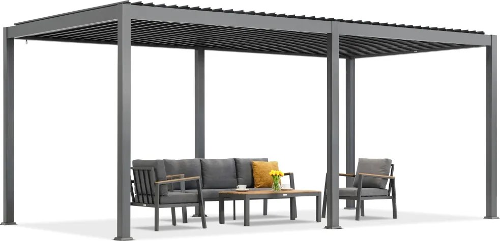 Lagos 3x6 Garden Point vrijstaande terraspergola antraciet