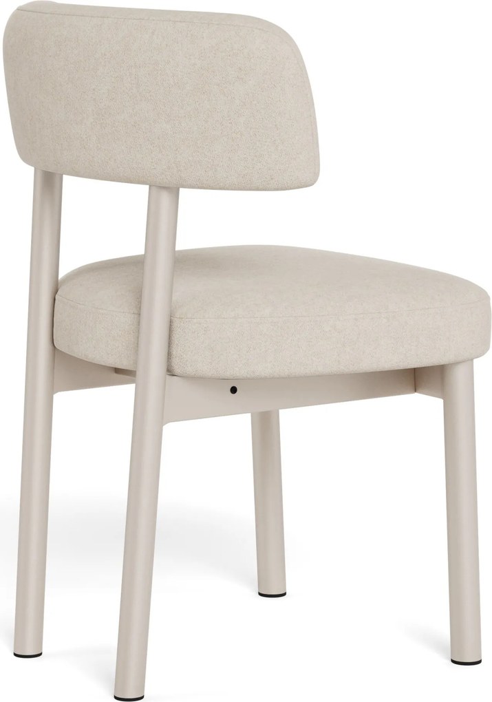 Mazzoni TORAY Beige (stof Apia 453)/onderstel kasjmier - GESTOFFEERDE EETKAMERSTOEL VOOR KEUKEN/EETKAMER