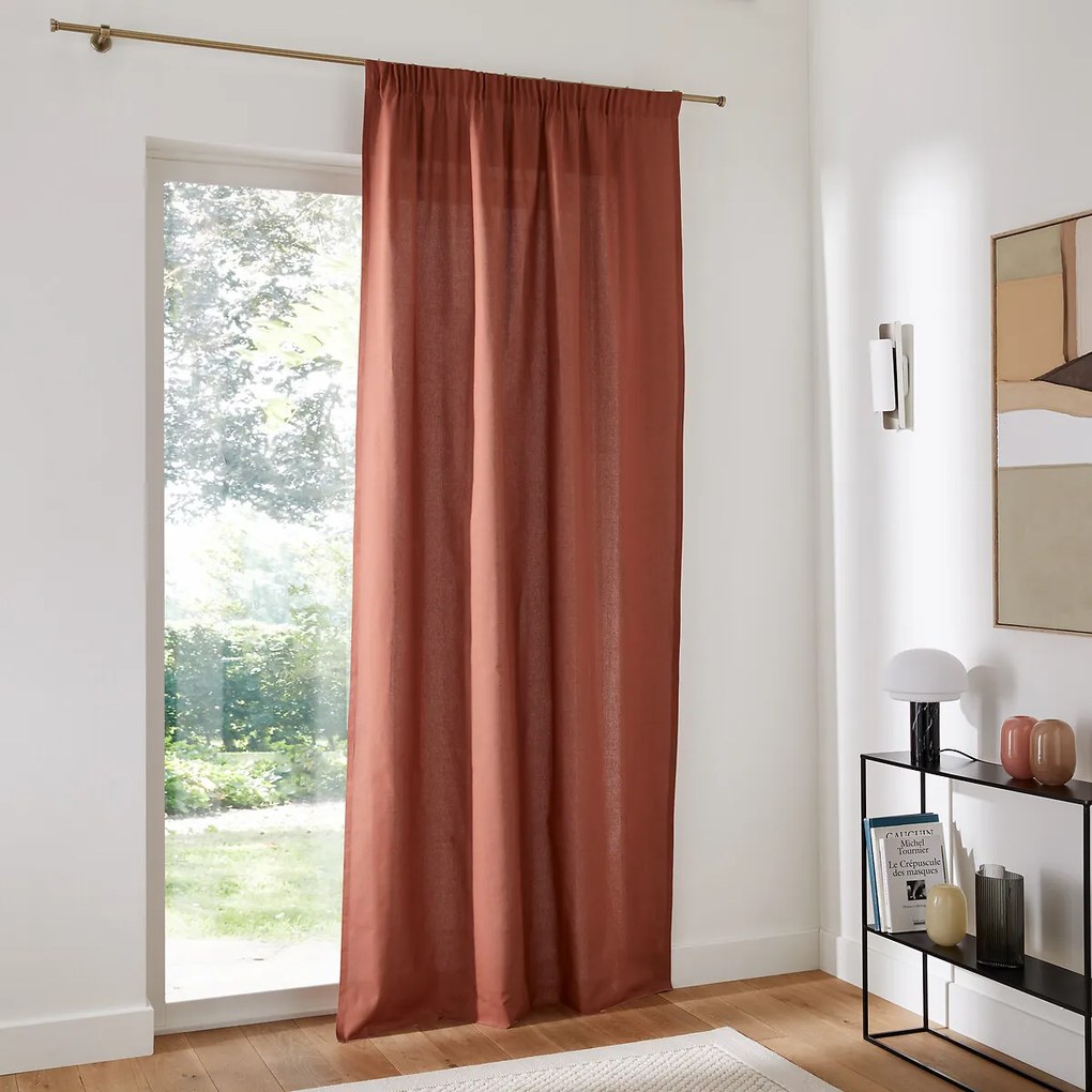 Puur katoenen gordijn, met aangerimpele bies en golf, Scenario