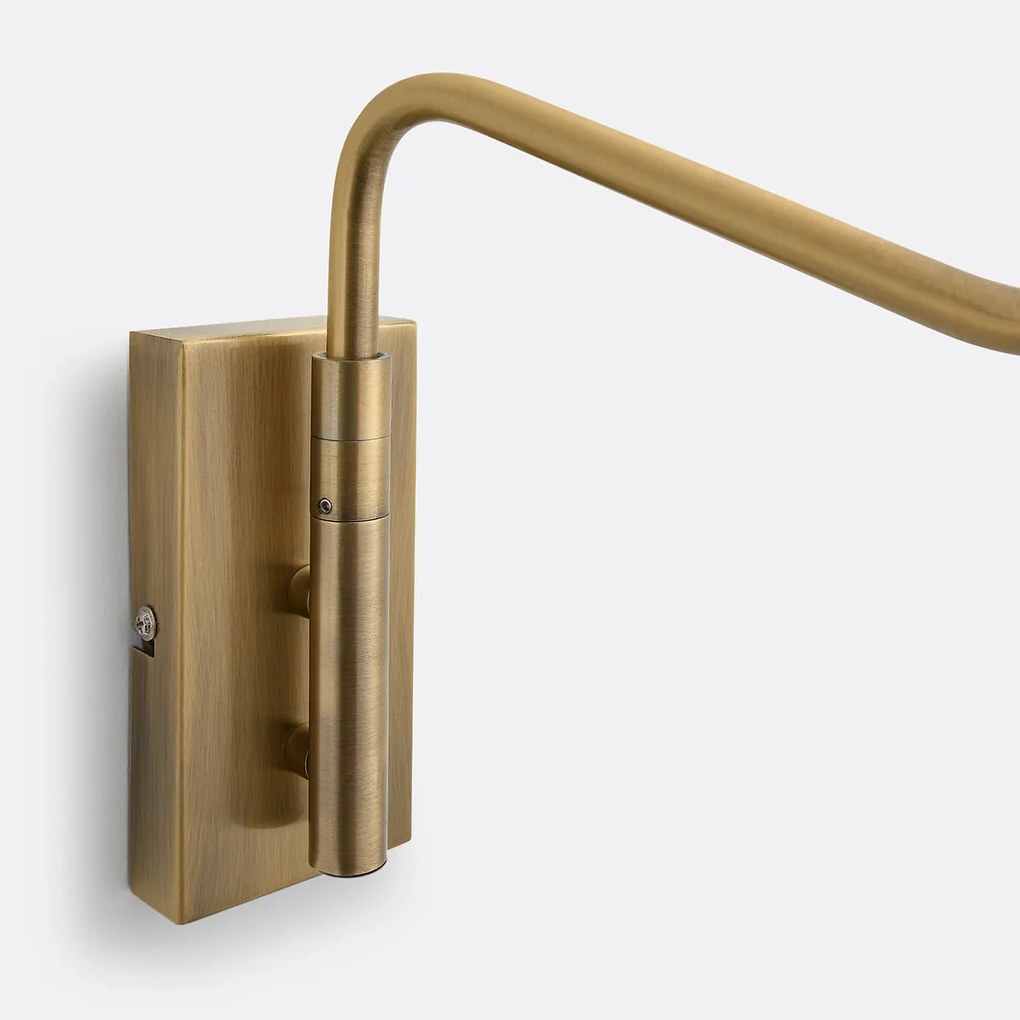 Wandlamp in metaal met verstelbare arm, Hiba