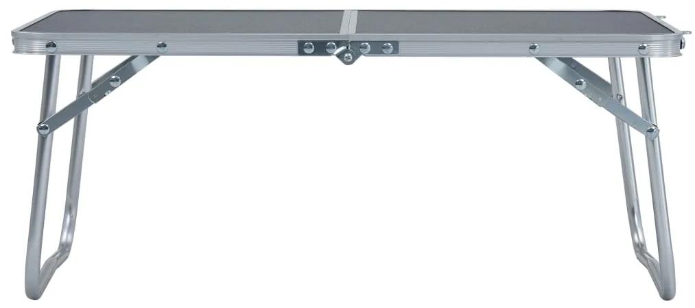 vidaXL Campingtafel inklapbaar 60x40 cm aluminium grijs