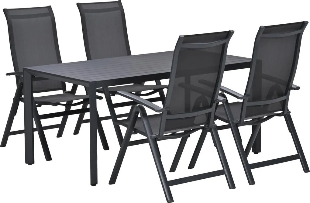 Garden Impressions Siena tuinset 5-delig verstelbaar - Kasper tuintafel 160x84 cm