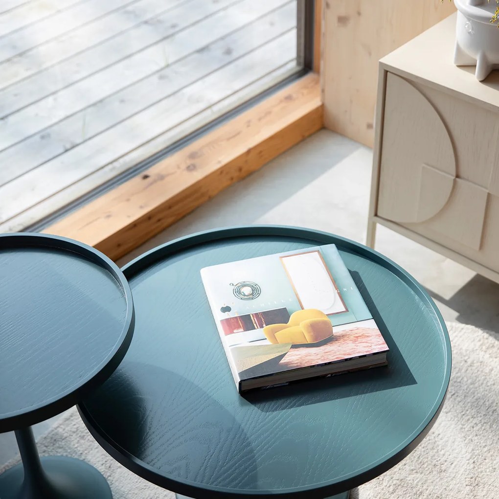 Zuiver Jason Design Salontafel Rond Blauw - 69 X 69cm.