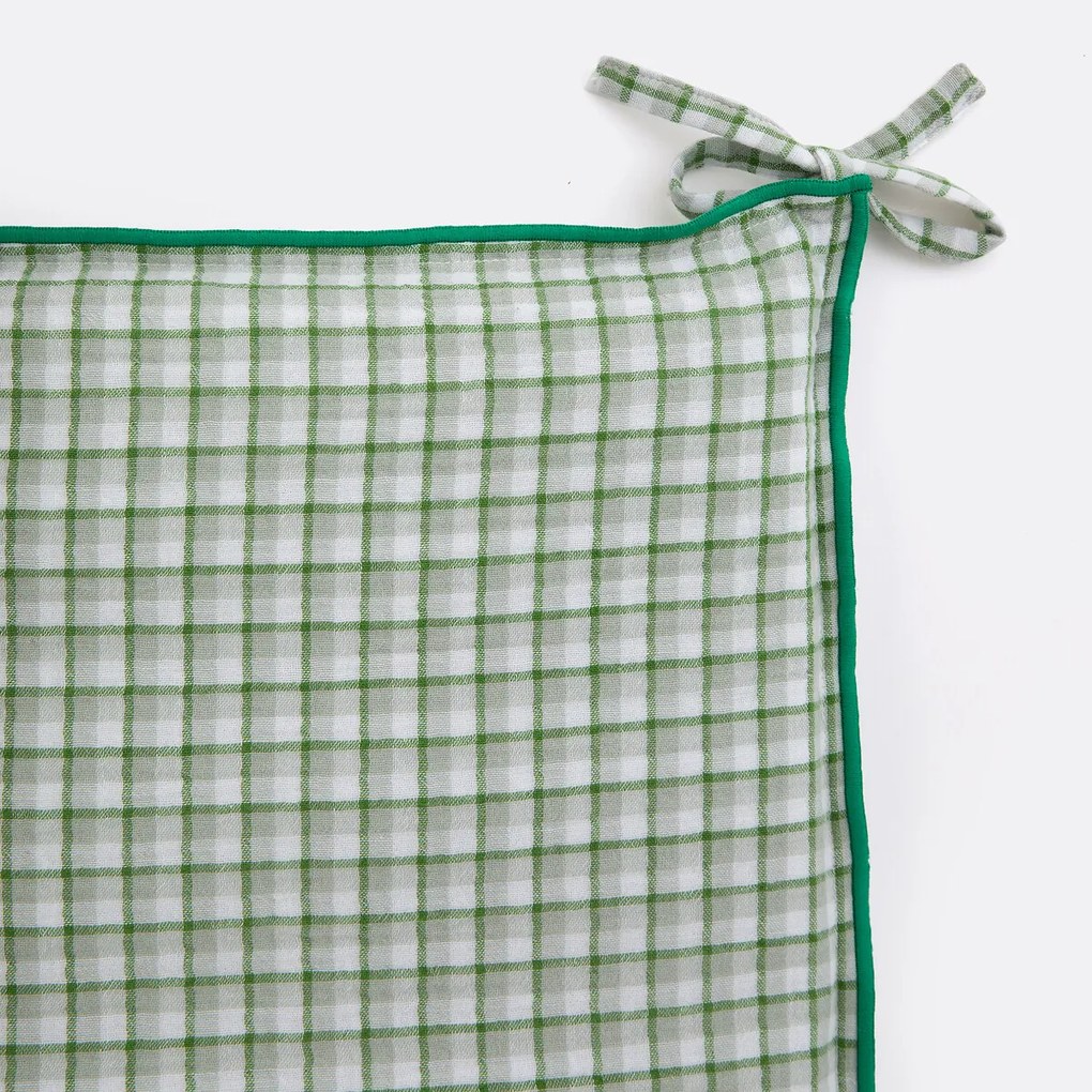 Stoelkussen, geruit katoen, NINON