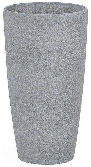 Bloempot grijs rond 23x23x42 cm ABDERA Beliani