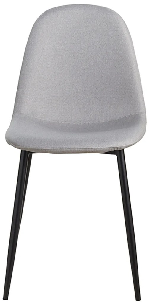 Set van 4 Zwarte Teok Stoffen Stoelen